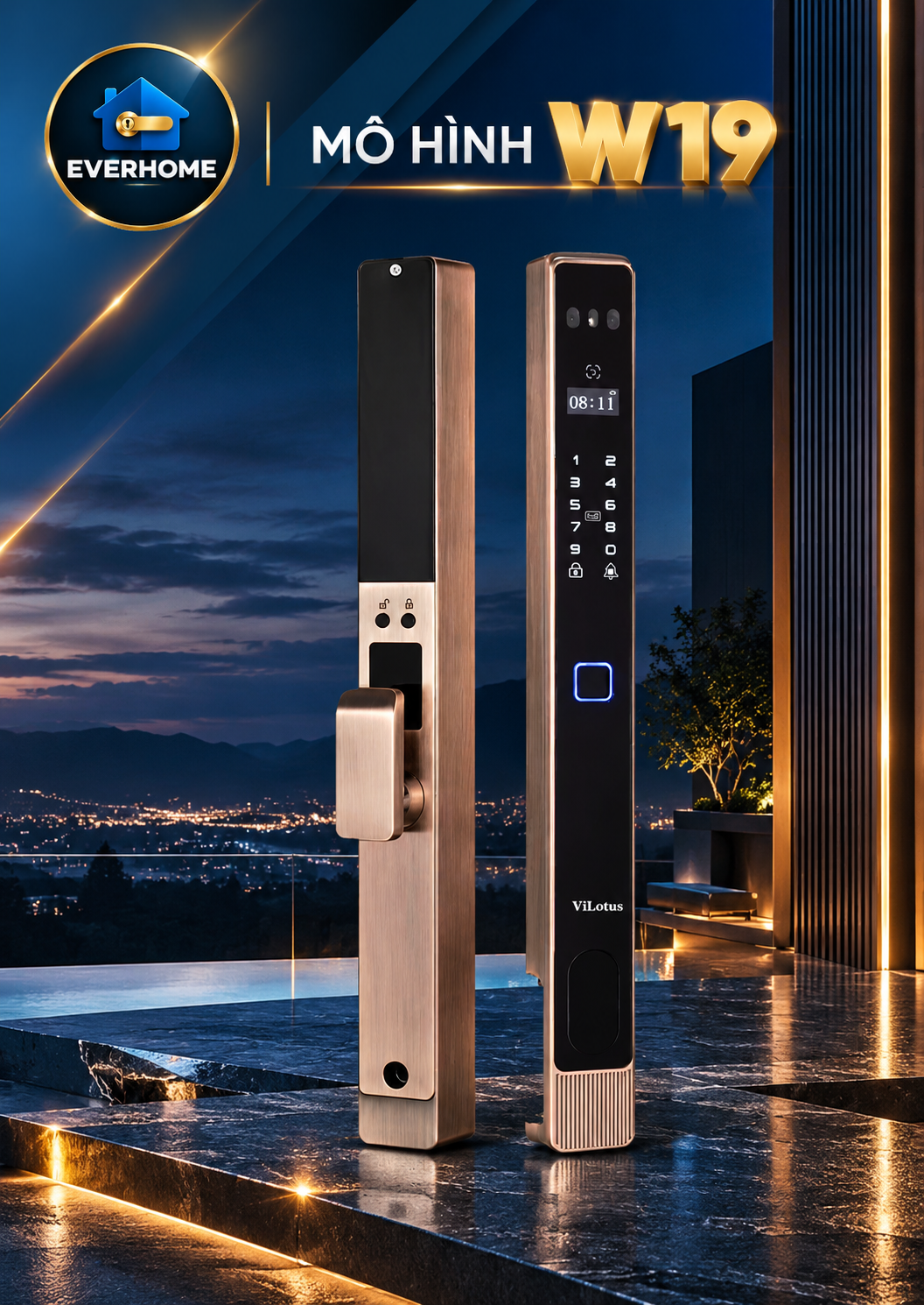 Poster khóa thông minh EVERHOME W19
