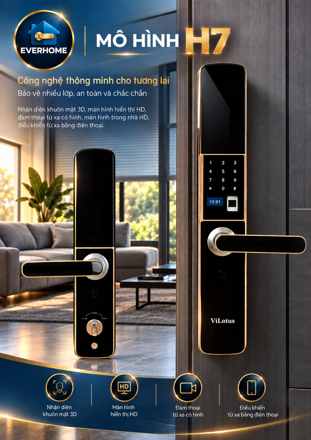 Poster khóa thông minh EVERHOME H7